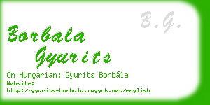 borbala gyurits business card